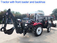 Китай двигатель дизеля тракторов фермы 30хп земледелия 4ВД с передними затяжелителем и Бакхое компания