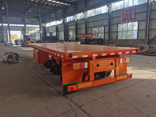 40 футов 3 оси низкоположенный полуприцеп плоская кровать расширяемая низкоположенный прицеп